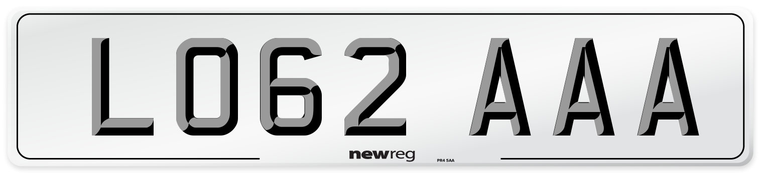 LO62 AAA Number Plate from New Reg